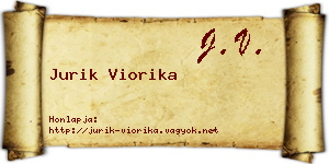 Jurik Viorika névjegykártya